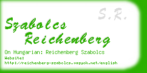 szabolcs reichenberg business card